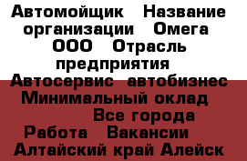 Автомойщик › Название организации ­ Омега, ООО › Отрасль предприятия ­ Автосервис, автобизнес › Минимальный оклад ­ 50 000 - Все города Работа » Вакансии   . Алтайский край,Алейск г.